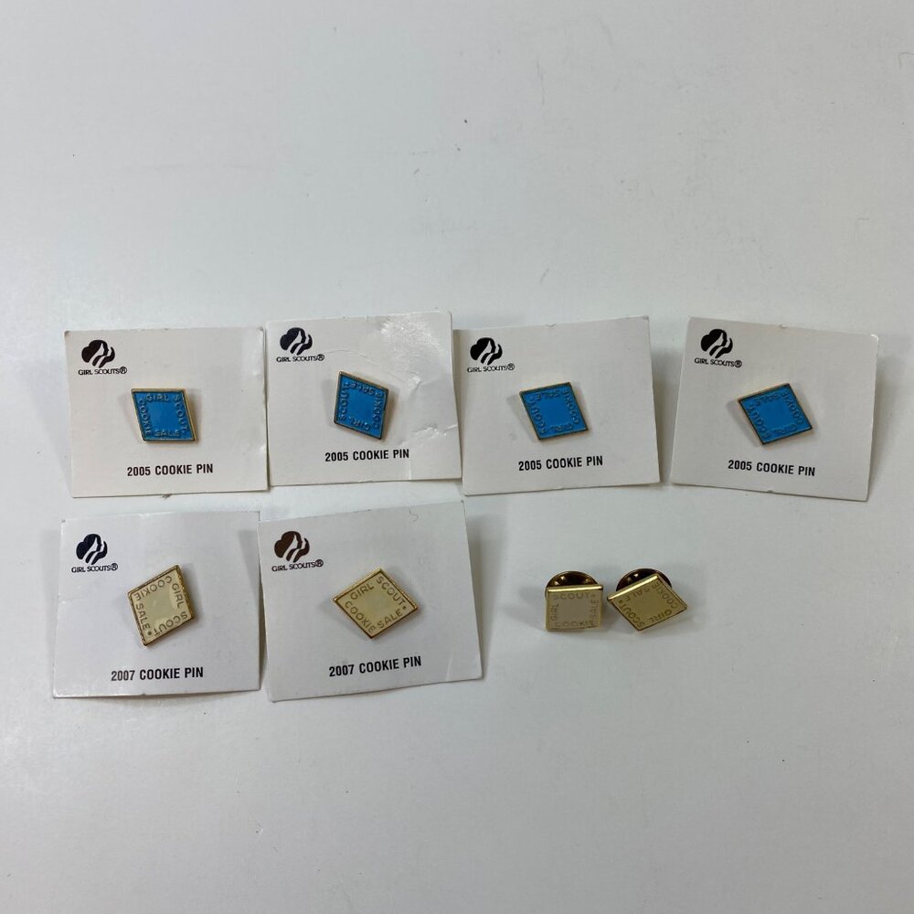 Girl Scouts 2005 & 2007 Cookie Pins Collection